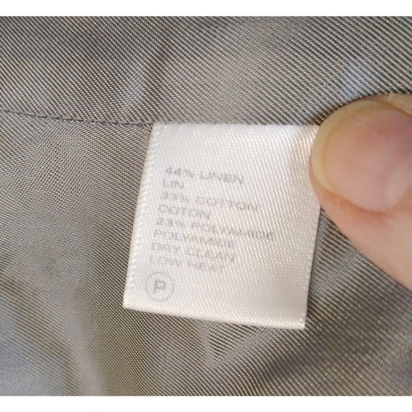 Lafayette 148 WM 14 Vest Linen Blend Grey/Blue Hidden Button Closure Made in USA - Picture 6 of 7